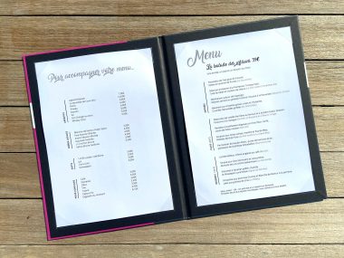 Création de menu pour restaurant