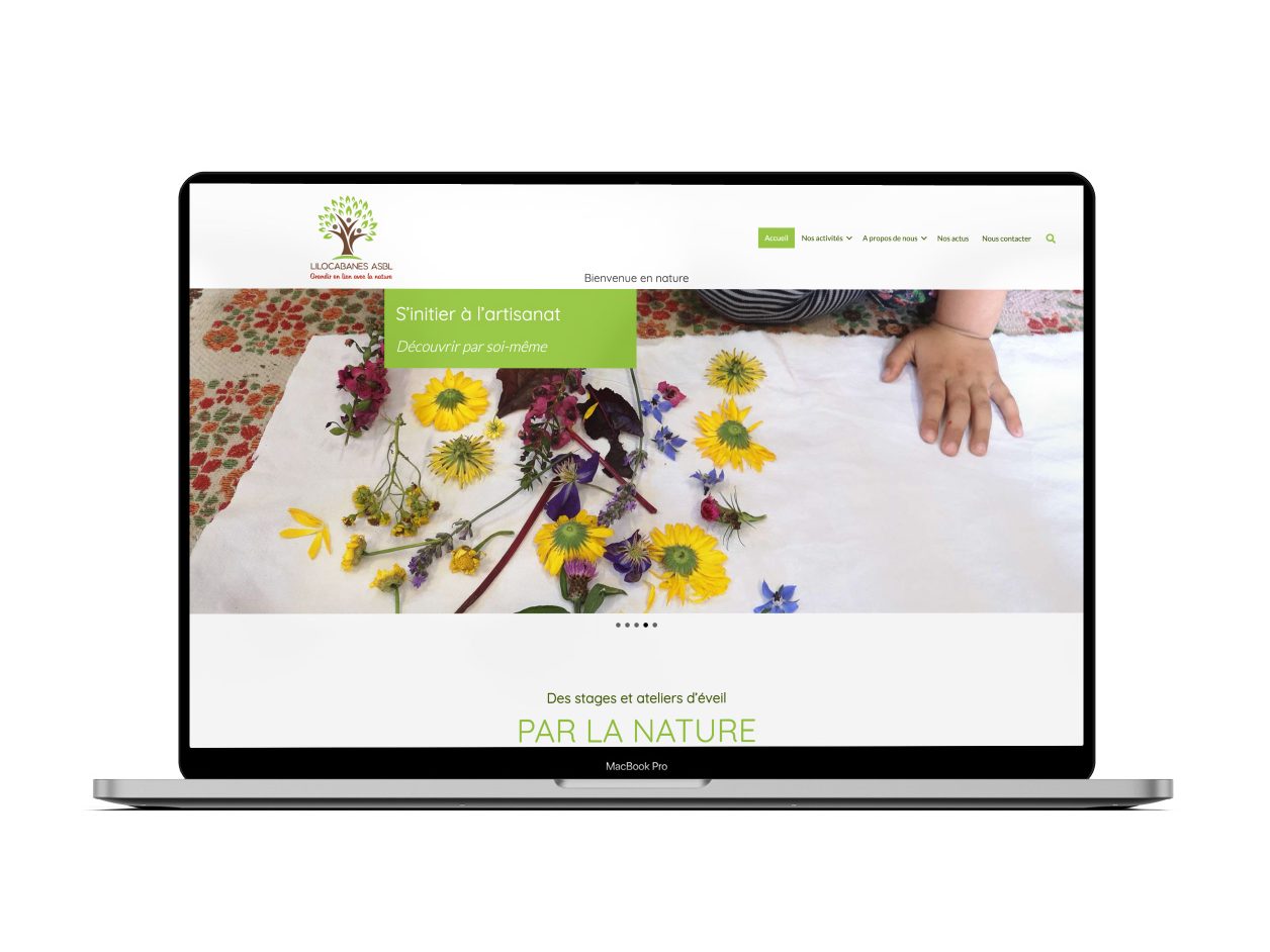 Site Lilocabanes sur un ordi