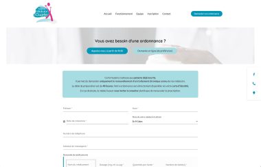 Site web - demande d'ordonnance médicale