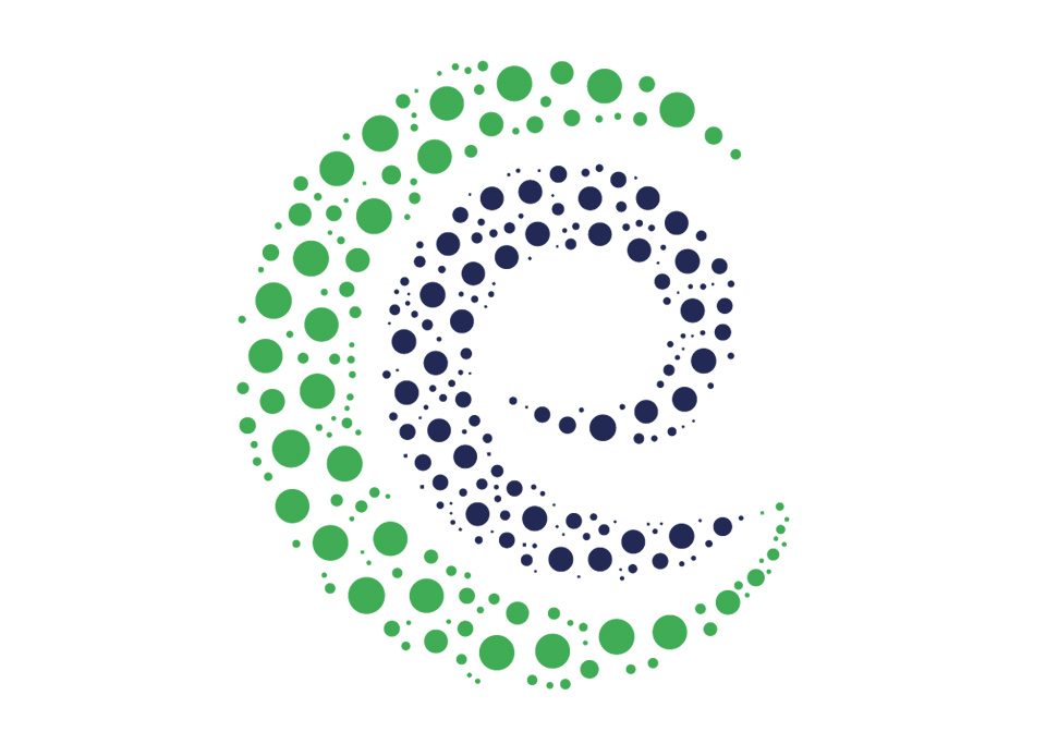 Logo E et C en particules d'air