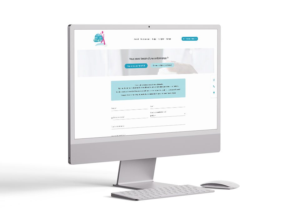 Site web sur écran
